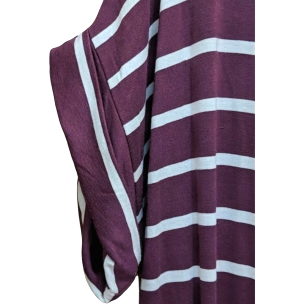 Zenana Purple and White Striped Romper - Picture 5 of 7